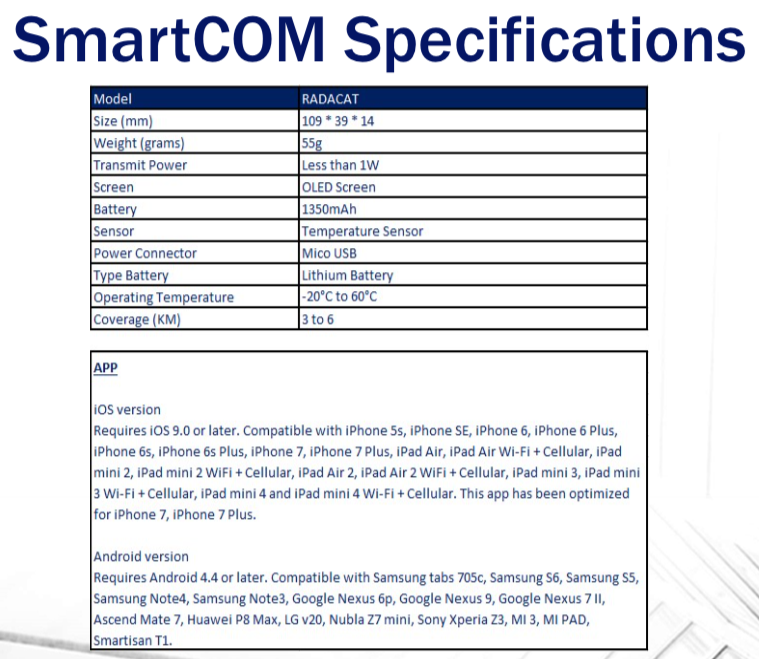smartcom specs